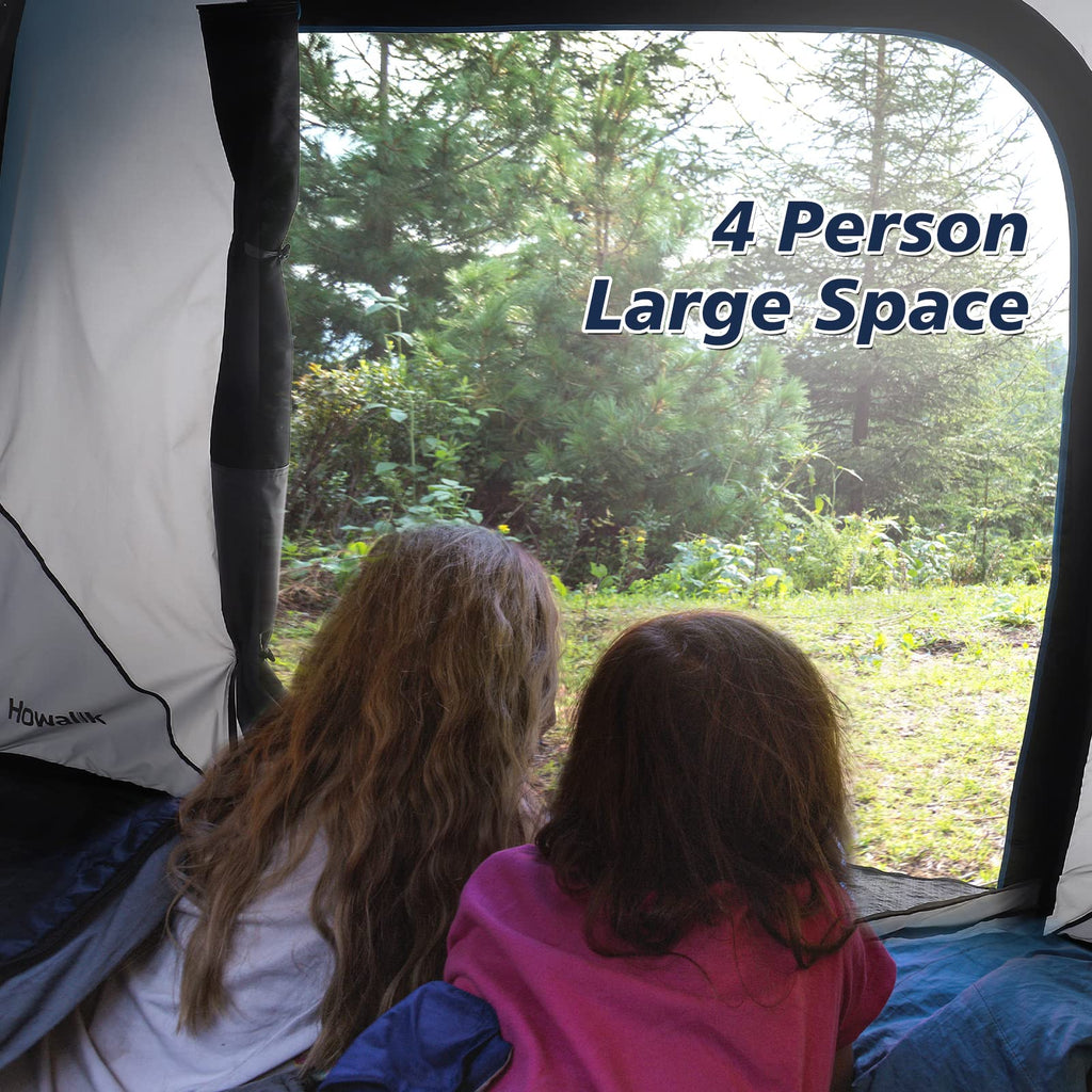 Garvee Camping Tent,Easy Set up Camping Tent 4 Person and 6 Person for Hiking Backpacking Traveling Outdoor, Light Blue