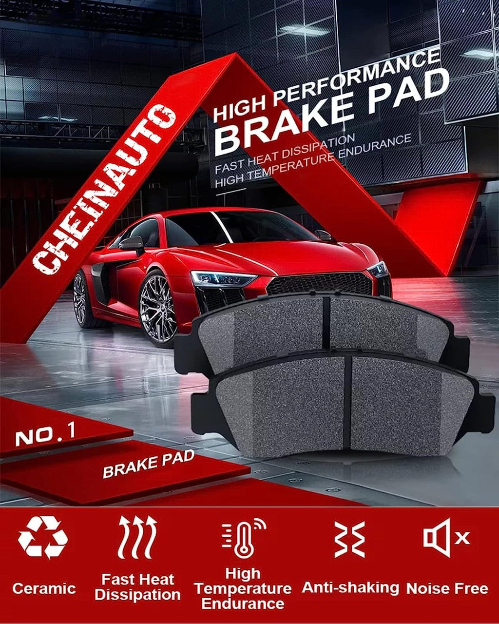 Garvee 4Pcs Front Ceramic Brake Pads for RX450h NX300h IS350