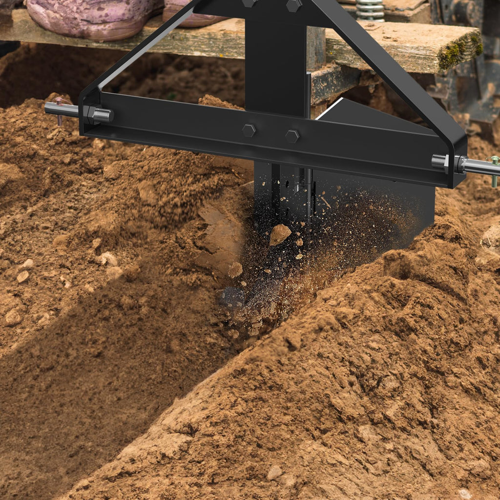 Garvee Middle Buster for 3 Point Hitch Tractors, Heavy Duty Steel Plow, Durable Furrower & Plow Blades, Easy Install, Rust-Proof, Suitable for Farming & Gardening