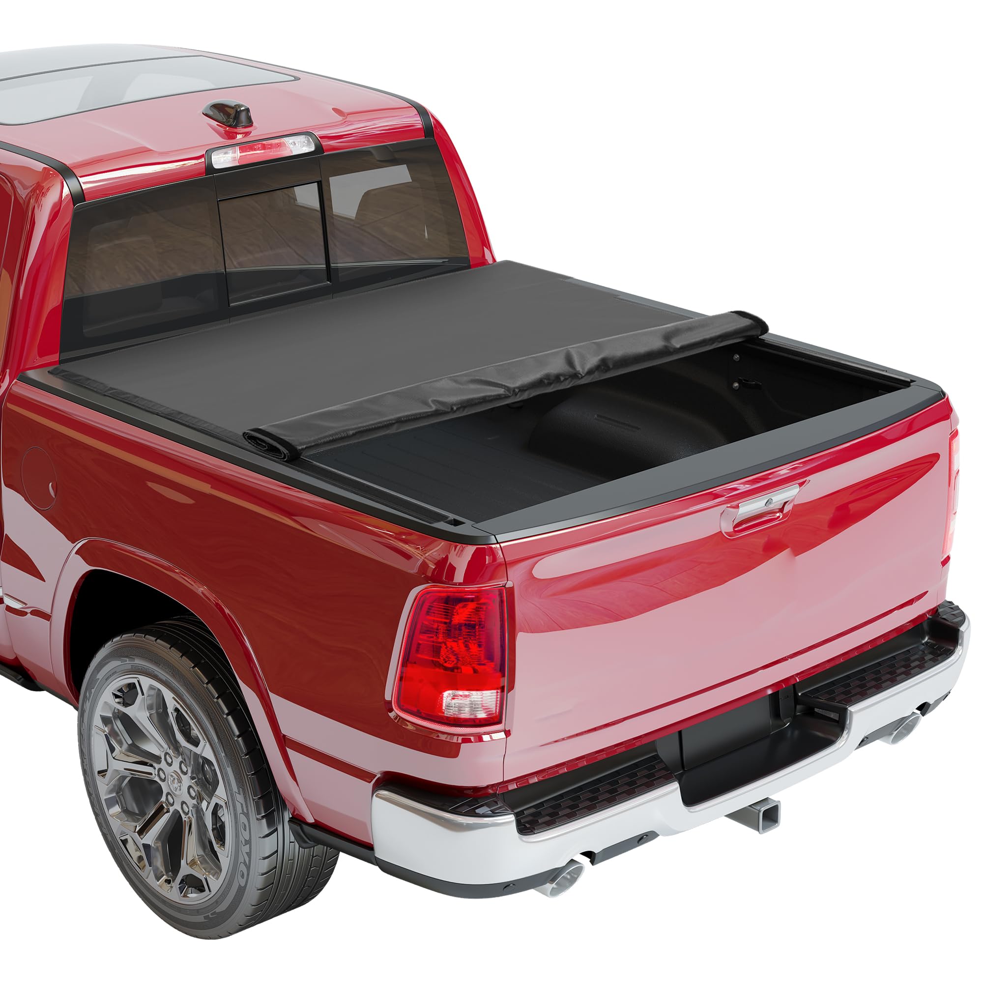 Garvee 6.4ft Black Soft Vinyl Roll-Up for '02-'18 Ram 1500