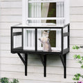 Garvee Cat Window Box Enclosure, Weatherproof Catio Windows Enclosure for Sunbathing, Birdwatching & Napping, Large Cats Window Perch for Sunbathing & Birdwatching