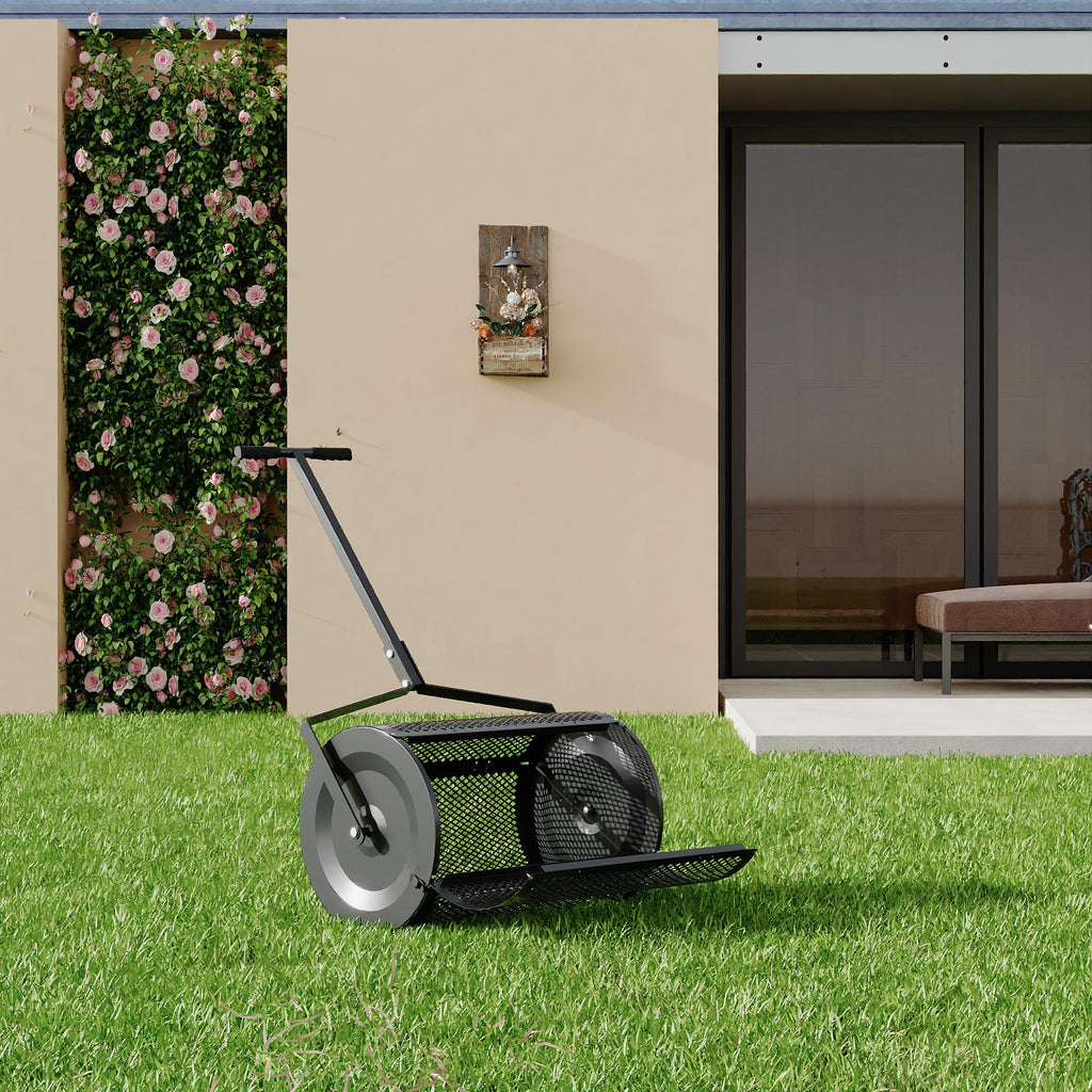 Garvee 2-Pack 24-Inch All-Season Lawn Spreaders – Compost, Mulch & Soil Spreader with Smart Dial Control