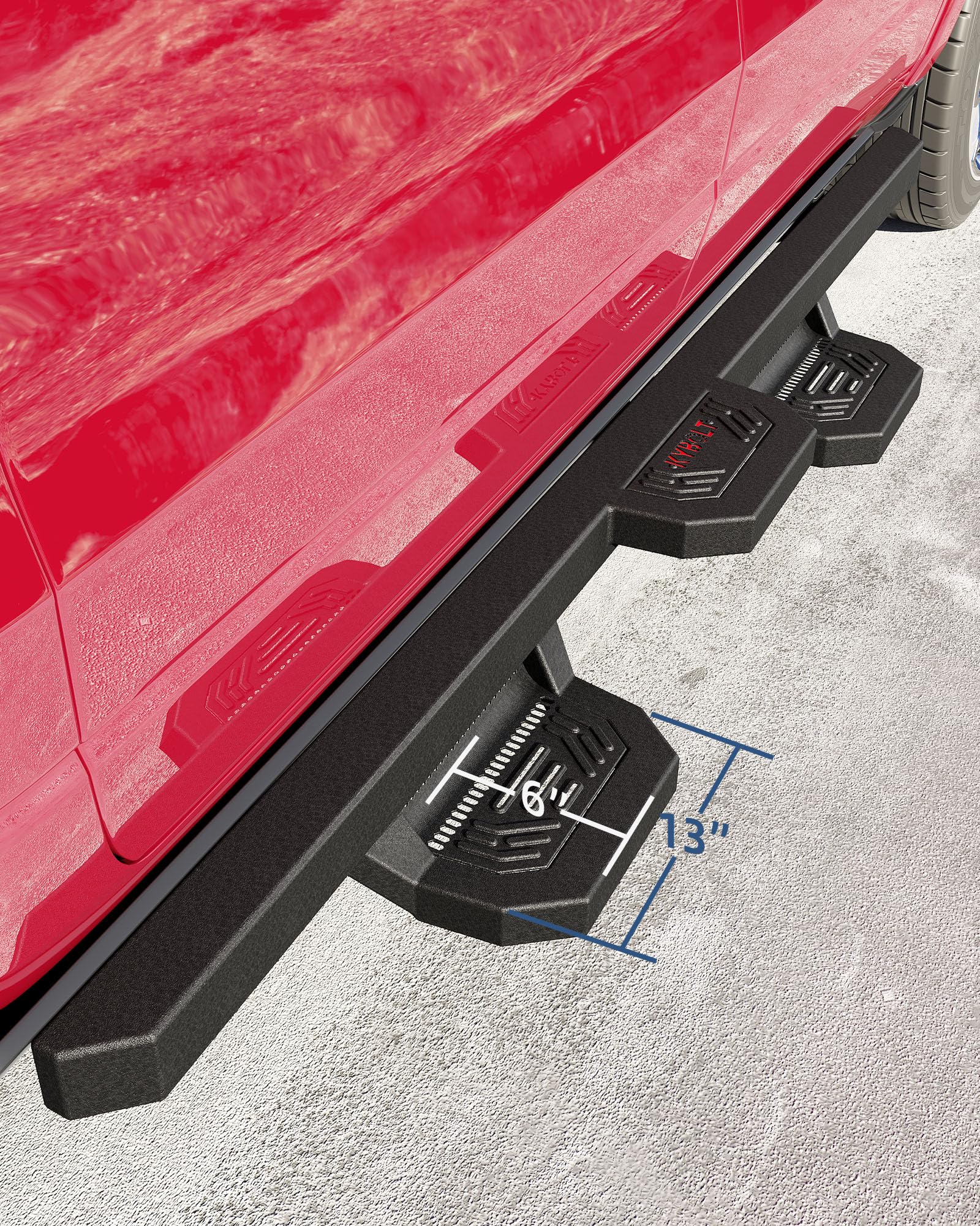 Garvee Running Boards Compatible with 2019-2024 Chevy Silverado/GMC Sierra 1500 Crew Cab (Excl. 2019 1500 LD/Limited&2022 1500 LTD/Limited),Rock Sliders for 2020-2024 Silverado/Sierra 2500HD 3500HD