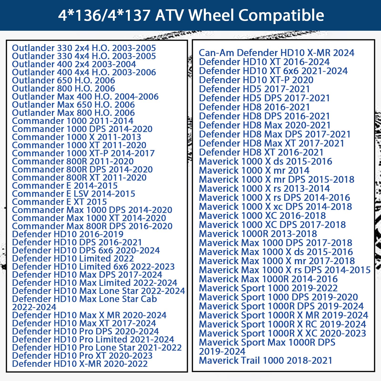 Garvee 25x10-12 ATV Tires with 12" Steel Wheel Rim 4 Bolt All-Terrain Off-Road Mud Sand Terrain Black