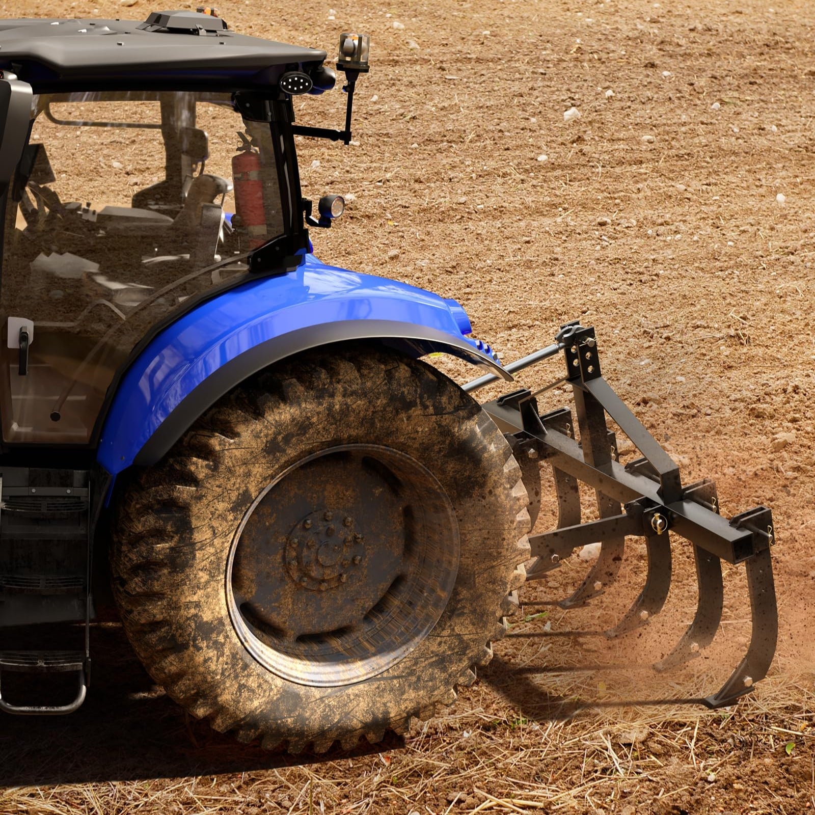 Garvee Plow Scarifier Implement, Removable Tractor Cultivator with 6 Scarifier Shanks, 48 Inches, 3 Point Tiller for CAT-0 & CAT-1 ATV/UTV