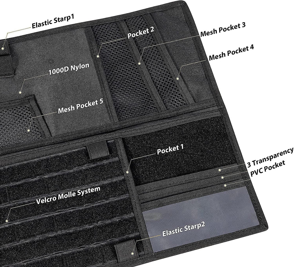 Garvee Truck Visor Organizer Multi-Pocket Panel for Auto Accessories