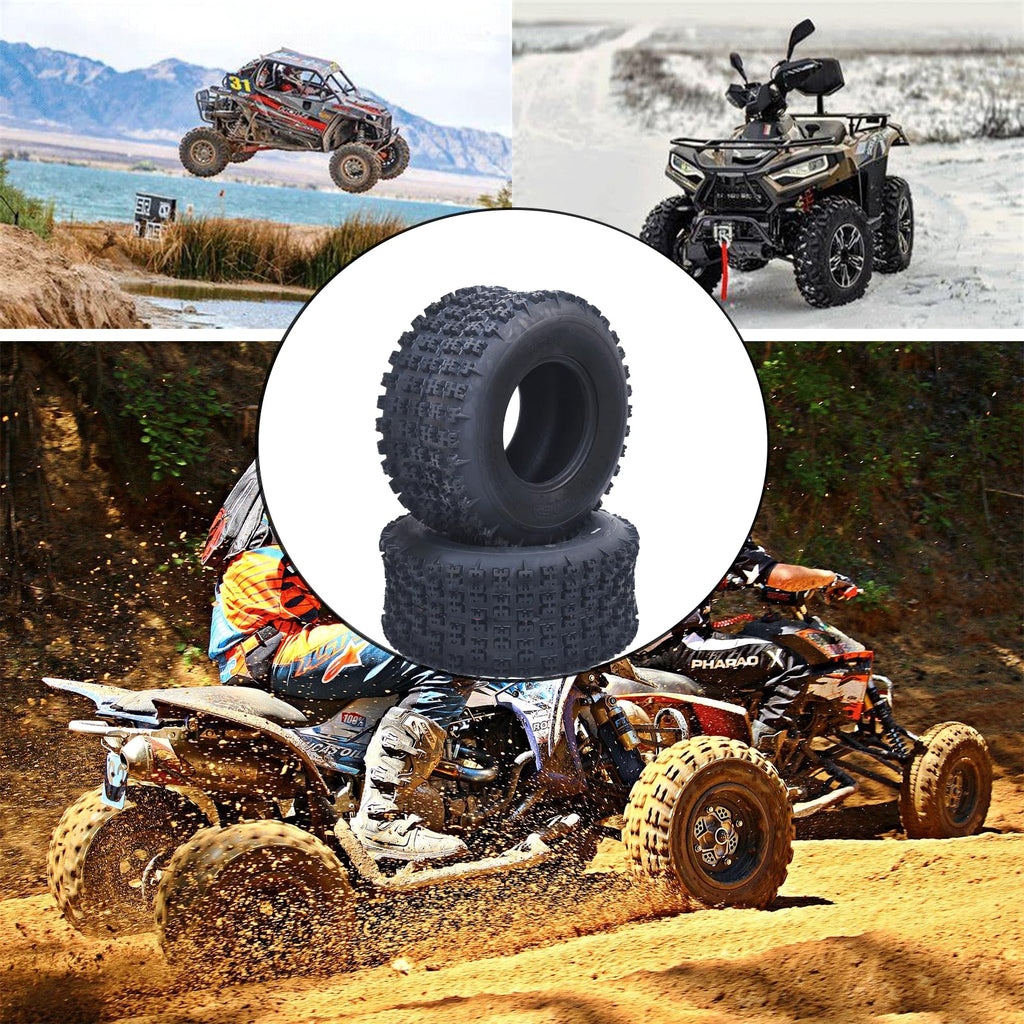 Garvee ATV UTV Tires Set of 4 22x7-10 Front & 22x10-10 Rear 6PR TL Durable Black