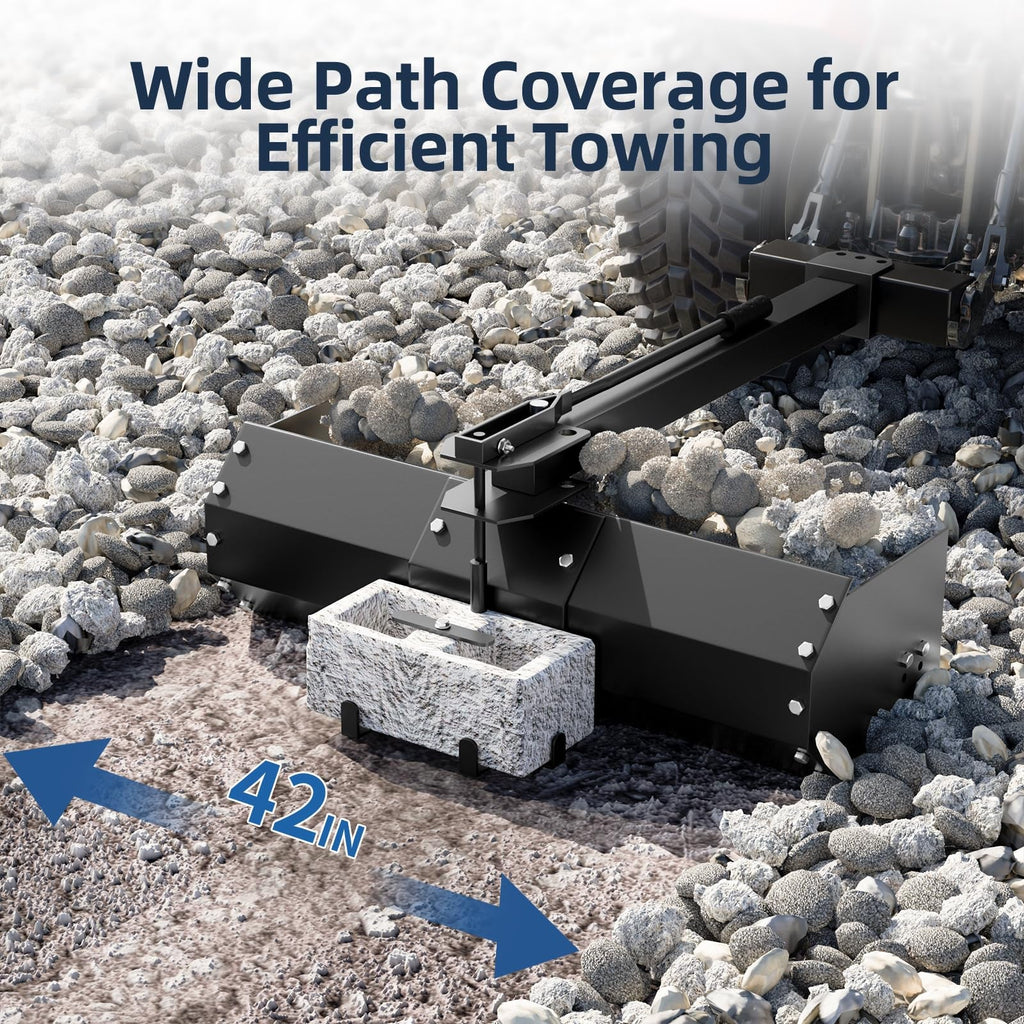 Garvee Sleeve Hitch Tow, Carbon Structural Steel for Turning Over The Soil & Shoveling Snow, Black, 42"