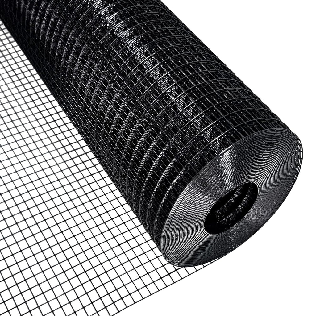 Garvee Hardware Cloth 23 Gauge Vinyl Coated and Galvanized Alloy Steel Wire Mesh Roll, 1:2inch Chicken Wire Fencing Mesh, Wire Fence Roll for Garden Pet/Poultry Enclosures Protection ,36inchx50ft