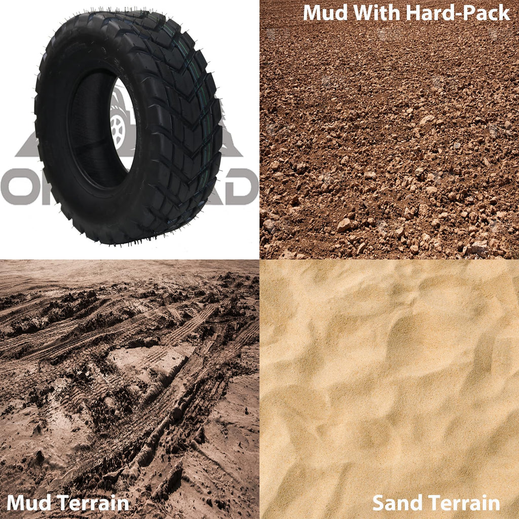 Garvee 2 Pack 22x10-10 ATV Tires, 4 PR All-Terrain Tires, Tubeless for Off-Road Trail Sand Mud, Durable Black