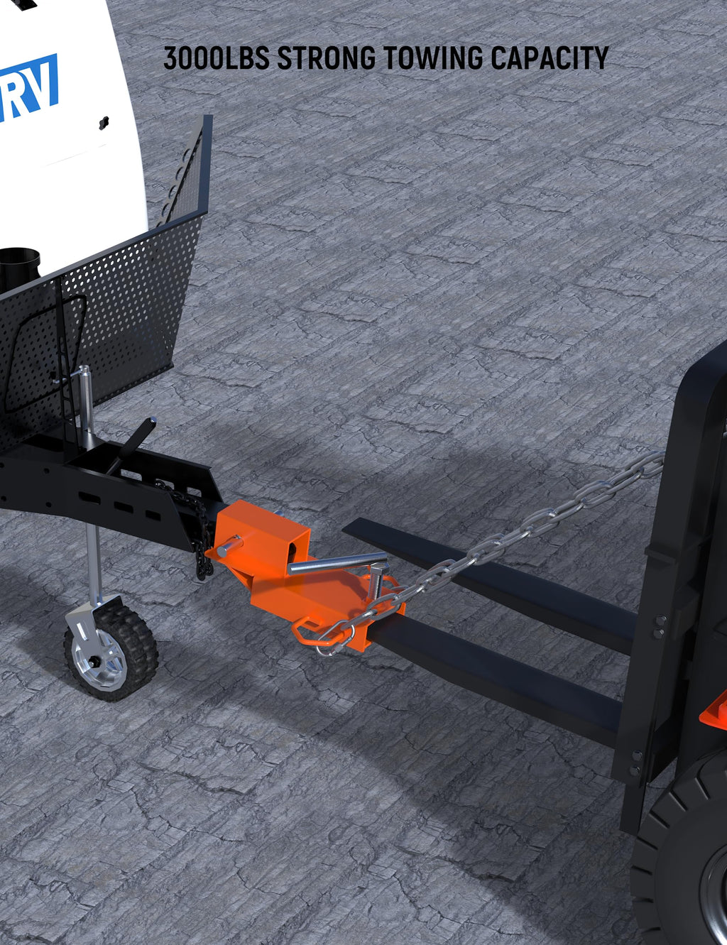 Garvee 2" Forklift Trailer Hitch Attachment, Hitch Receiver Towing Adapter with Chain