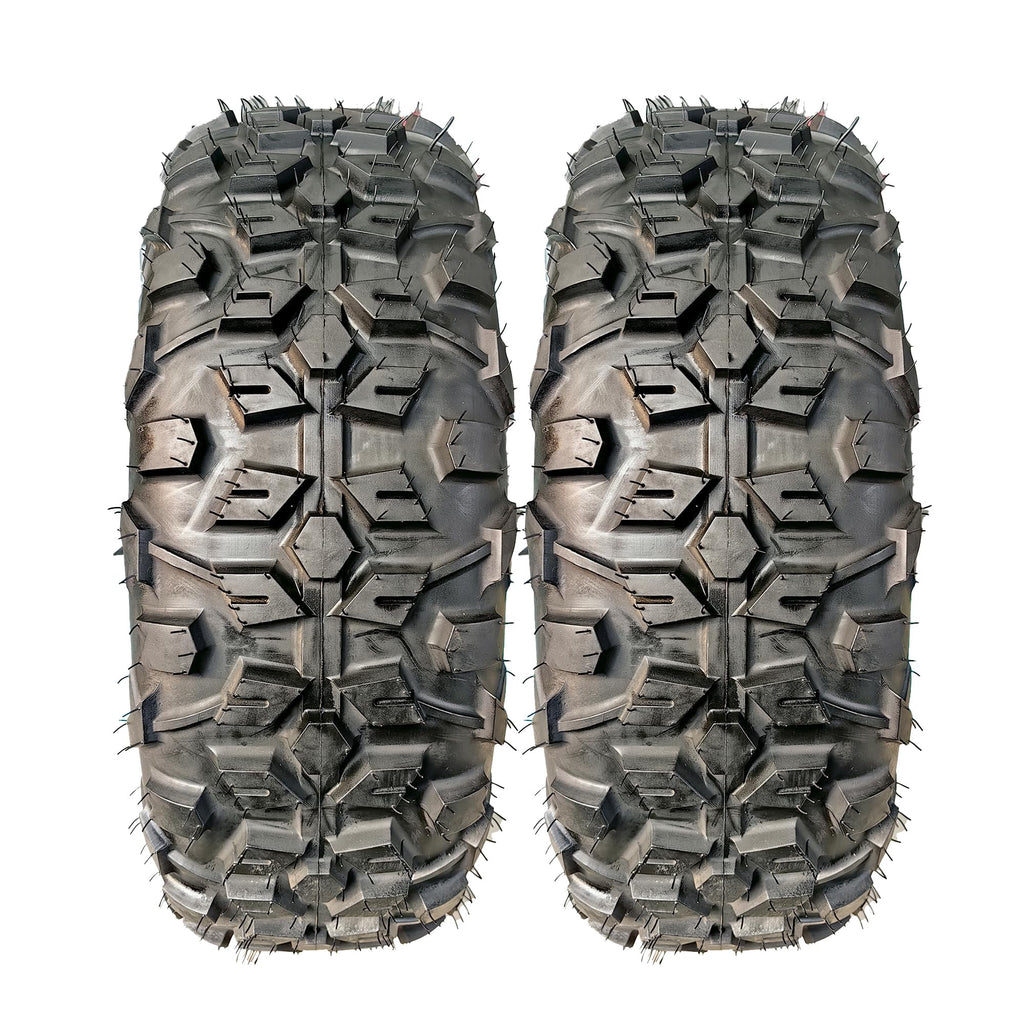 Garvee 25x8-12 ATV UTV Tires 6PR All-Terrain 25" Diameter Black - Multi-Terrain, Durable, Universal Fit