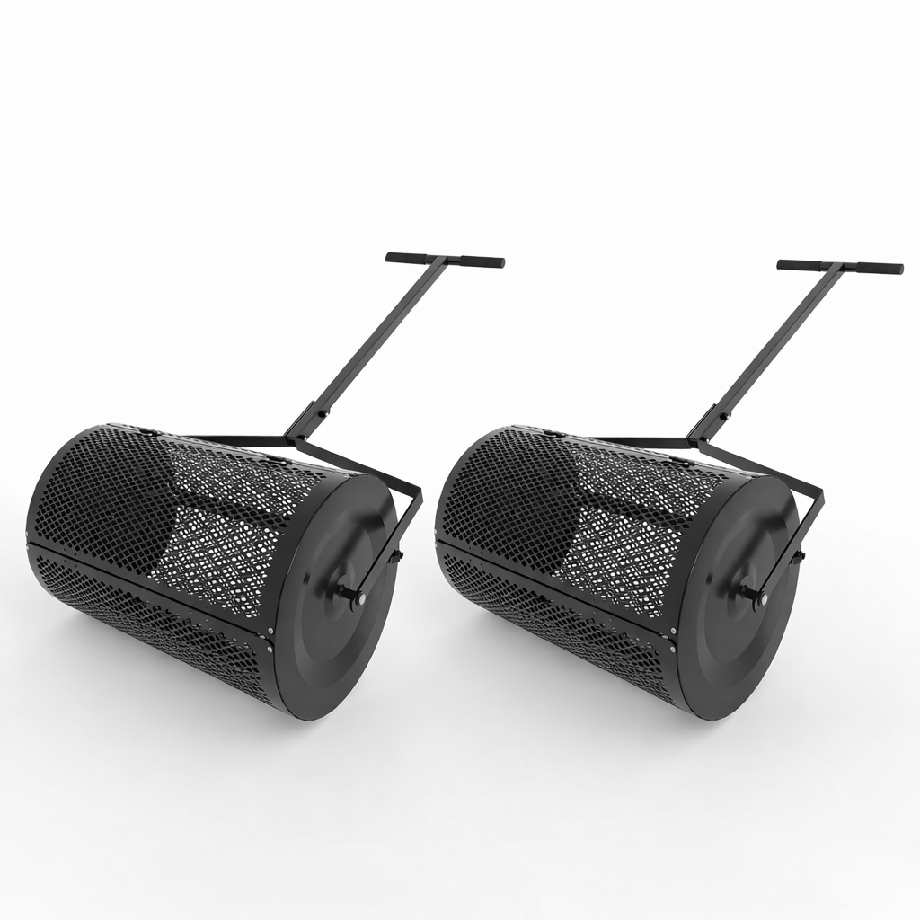 Garvee 2-Pack 24-Inch All-Season Lawn Spreaders – Compost, Mulch & Soil Spreader with Smart Dial Control