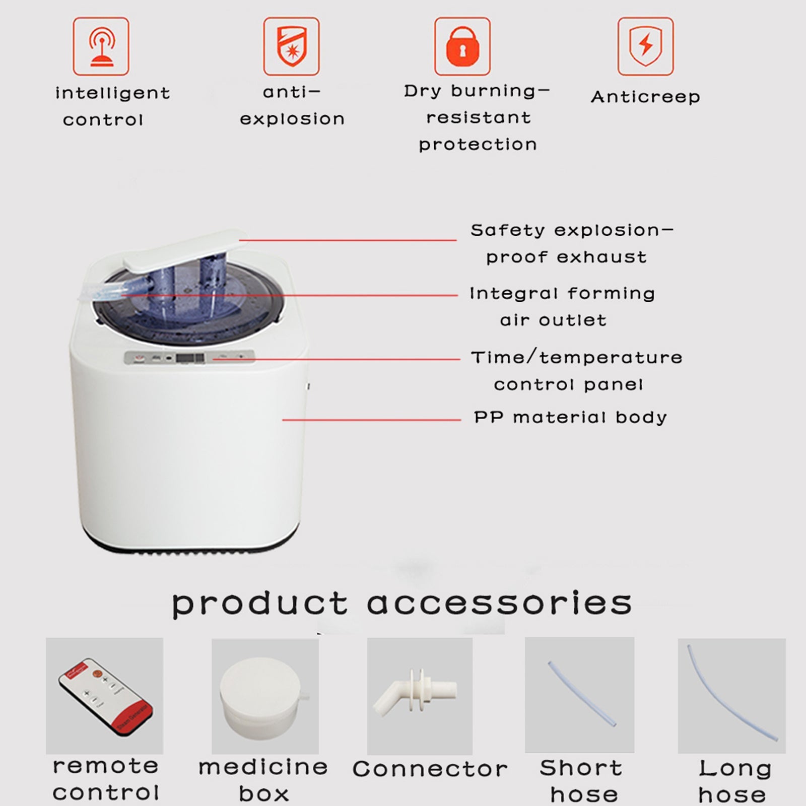 Garvee Portable Home Personal Spa Remote Controller Folding Chair Adjustable Gears Indoor Fast Heating Full Body Tent Grey