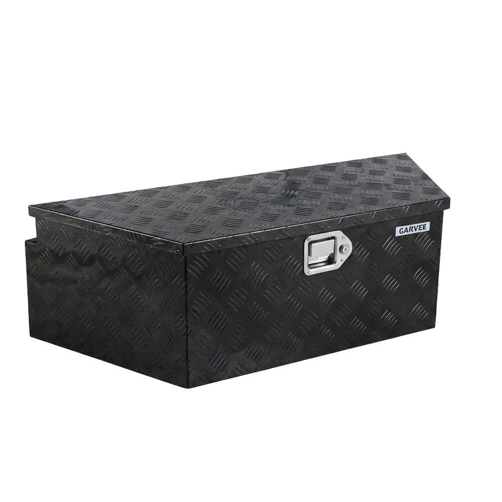 Garvee 39Inch Trailer Tongue Boxes,Heavy Duty Aluminum Trailer Tool Box With Lock and Keys,Diamond Plate Storage Box,Waterproof Trailer Box for Pick Up Truck Bed,RV Trailer,Black