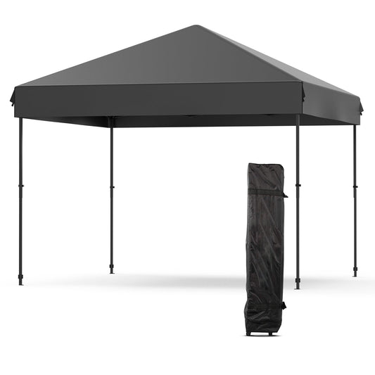 Garvee 10' x 10' Pop Up Canopy Tent, Waterproof UPF50+ Instant Shelter with Roller Bag, Sandbags, Stakes & Ropes for Market, Camping, Party & Patio