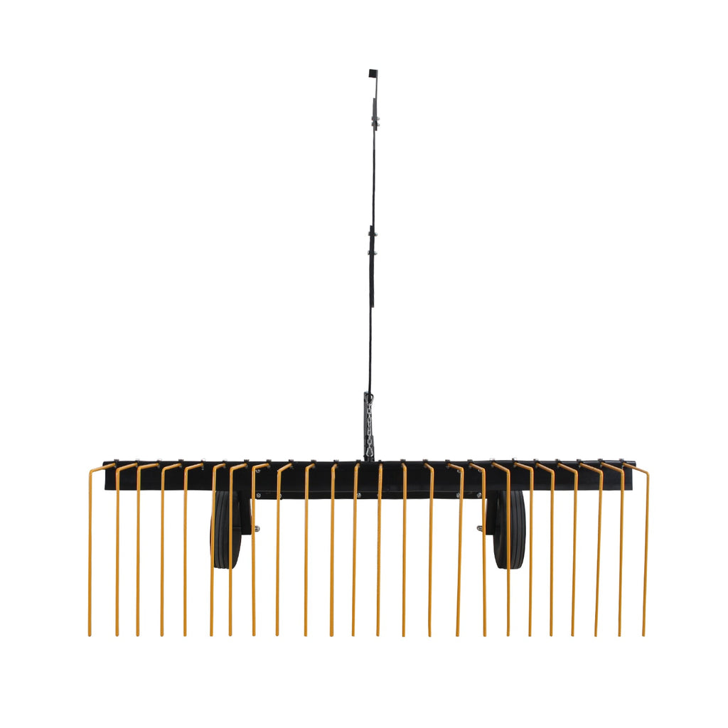 Garvee 60 Inch ATV Tow Behind Durable Corrosion Resistant Steel Pine Straw Rake, Landscape Rake, Dethatcher Rake for Tractor