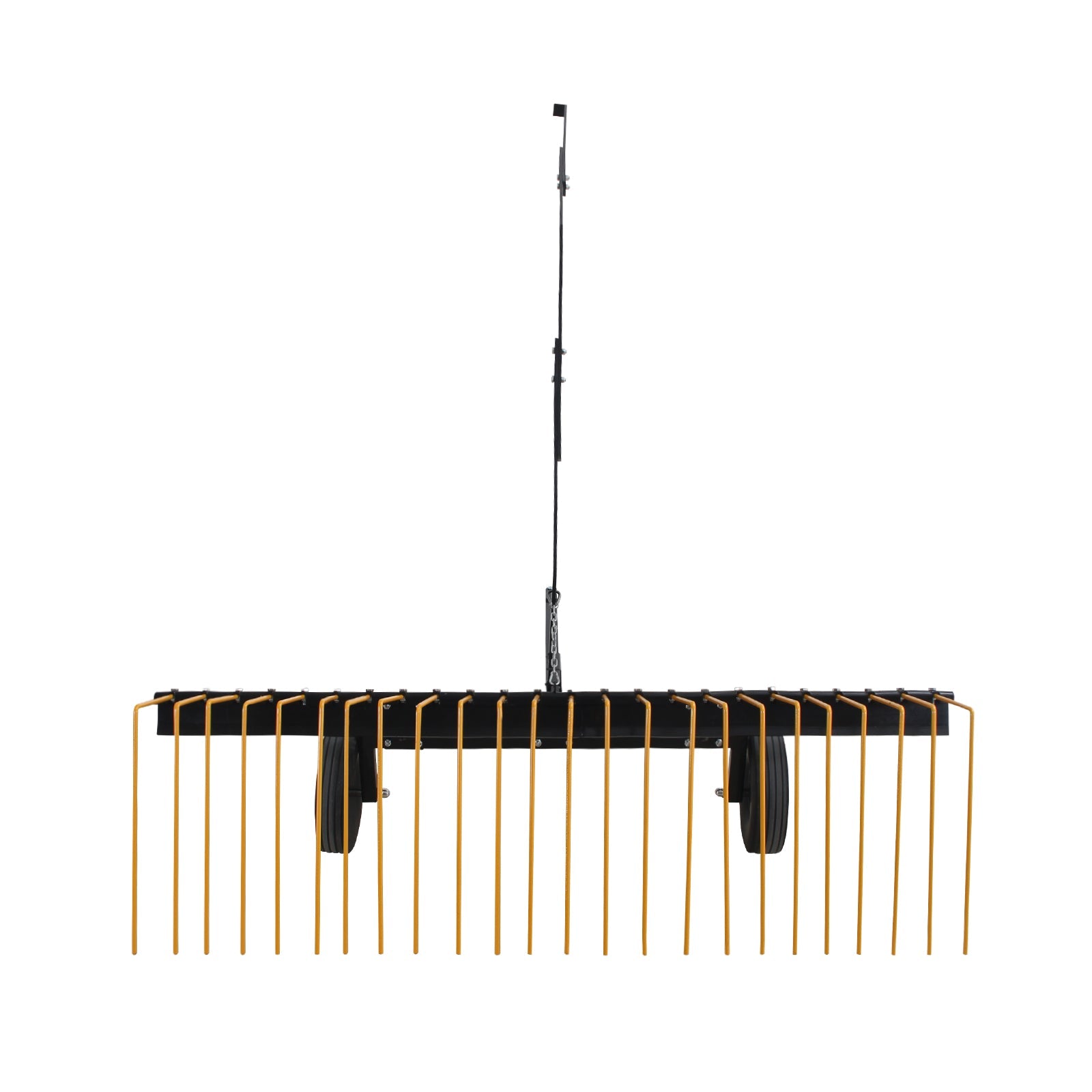 Garvee 60 Inch ATV Tow Behind Durable Corrosion Resistant Steel Pine Straw Rake, Landscape Rake, Dethatcher Rake for Tractor
