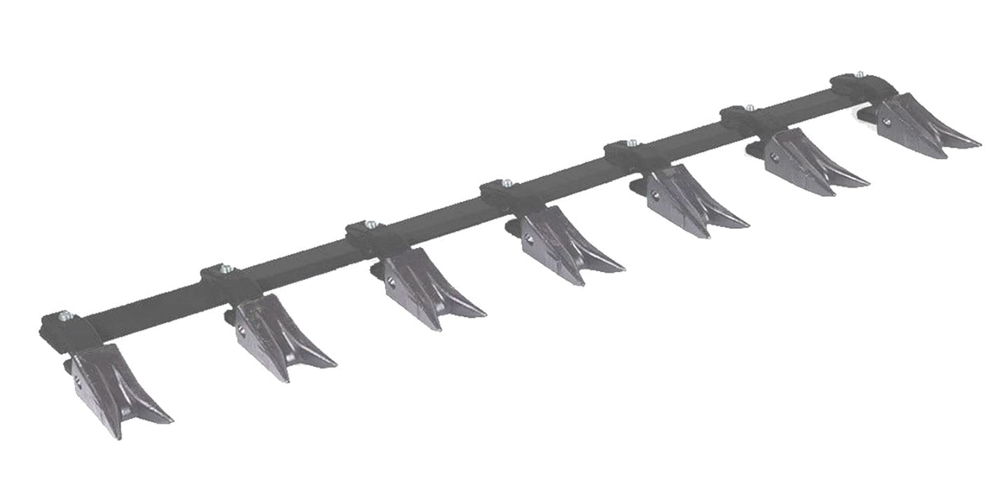 Garvee 46" Heavy-Duty Steel Bucket Tooth Bar – 4560-LB Load Capacity, Effortless Installation for Sub-Compact Tractors with ≤1/2" Cutting Edges Black