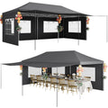 Garvee 10x20 Pop Up Canopy Tent Heavy Duty Waterproof with Roller Bag, Thickened Legs, 6 Sidewalls, Sandbags, Adjustable Height for Parties and Outdoor Events