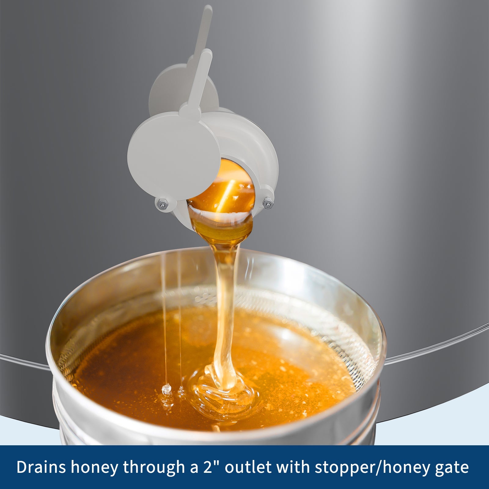 Garvee Upgraded 3 Frame Electric Honey Extractor with Side Handles, 140W Motor & Variable Speed 1300 RPM, Stainless Steel Beekeeping Equipment with Safety Auto-Stop Lid