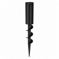 Garvee 2 Pack 10FT Shade Sail Poles with Spiral Ground Anchors & D-Clamps, Heavy-Duty Outdoor Sun Shade Support Posts for Patio, Garden, Black