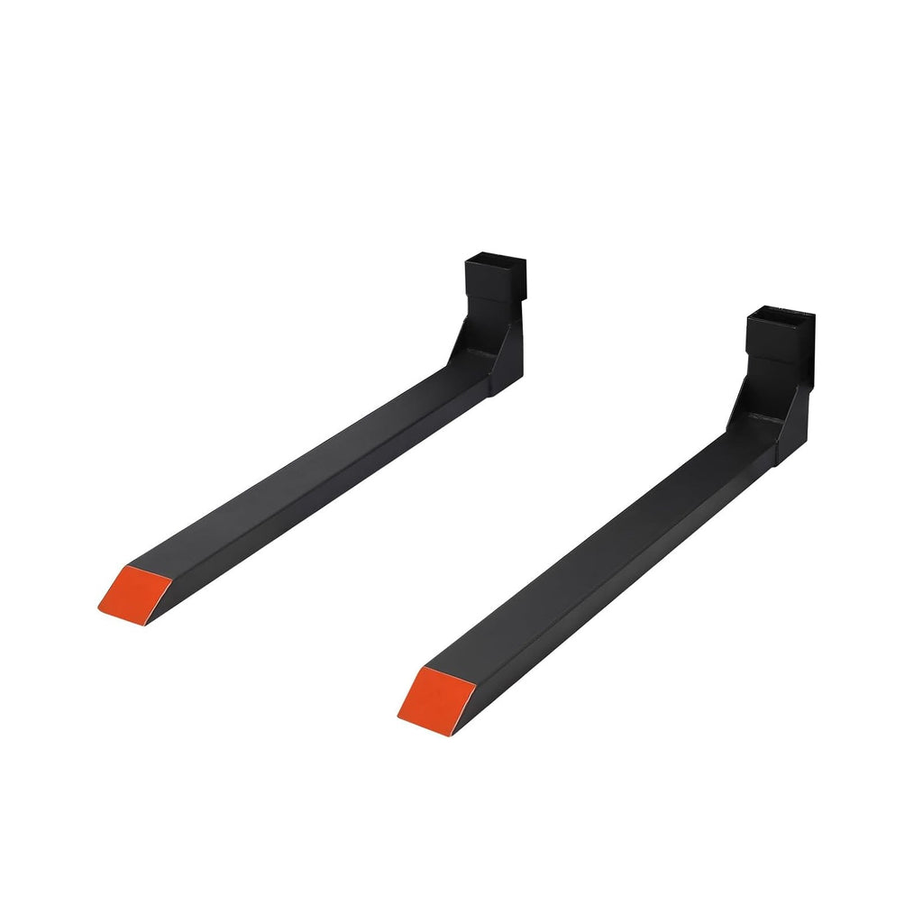 Garvee 48 Inch Pallet Fork Blades 4000lbs Capacity Forklift Blades Without Plate with Movable Connectors for Kubota Bobcat Skid Steer Loaders Tractors