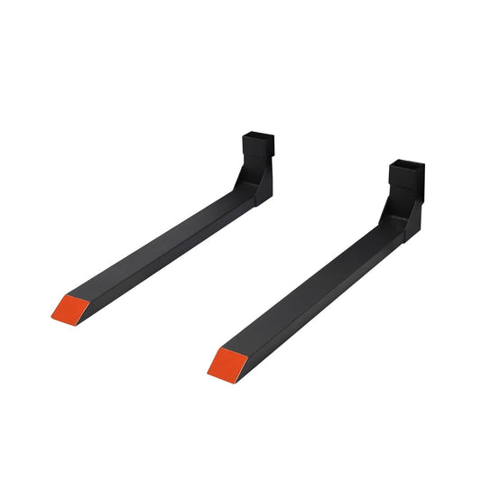 Garvee 48 Inch Pallet Fork Blades 4000lbs Capacity Forklift Blades Without Plate with Movable Connectors for Kubota Bobcat Skid Steer Loaders Tractors