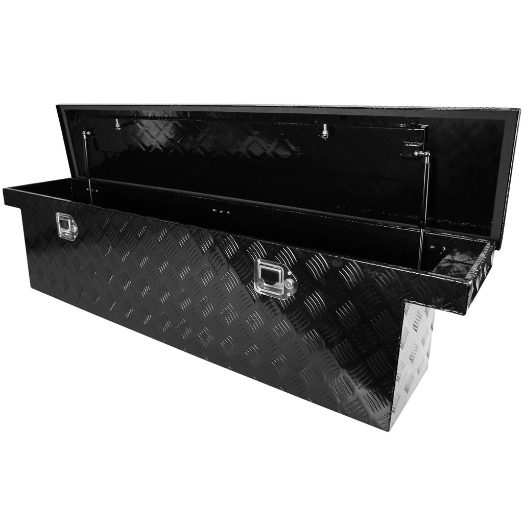 Garvee 60 Inch Heavy Duty Aluminum Stripes Plated Tool Box Waterproof Storage Toolbox with Lock for RV ATV Trailer Truck 60.2 Inches