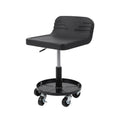 Garvee 300-Pound Capacity Telescoping Tractor Seat With Parts Tray Adjustable Height Steel Tool Tray Premium Comfort