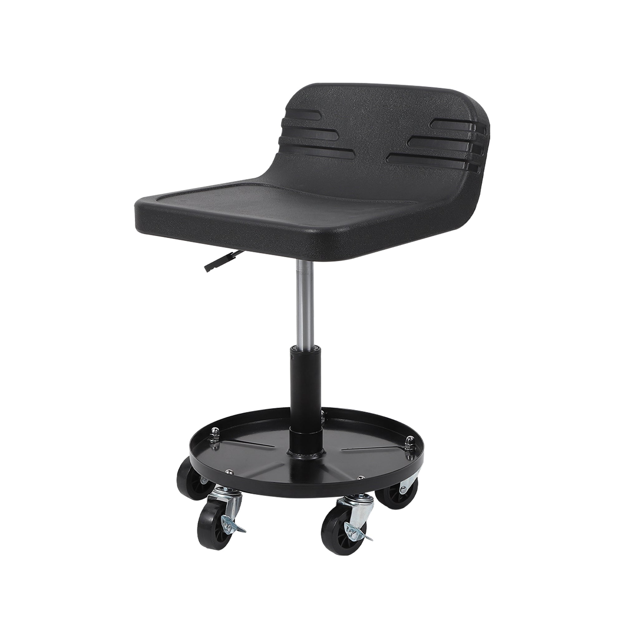 Garvee 300-Pound Capacity Telescoping Tractor Seat With Parts Tray Adjustable Height Steel Tool Tray Premium Comfort