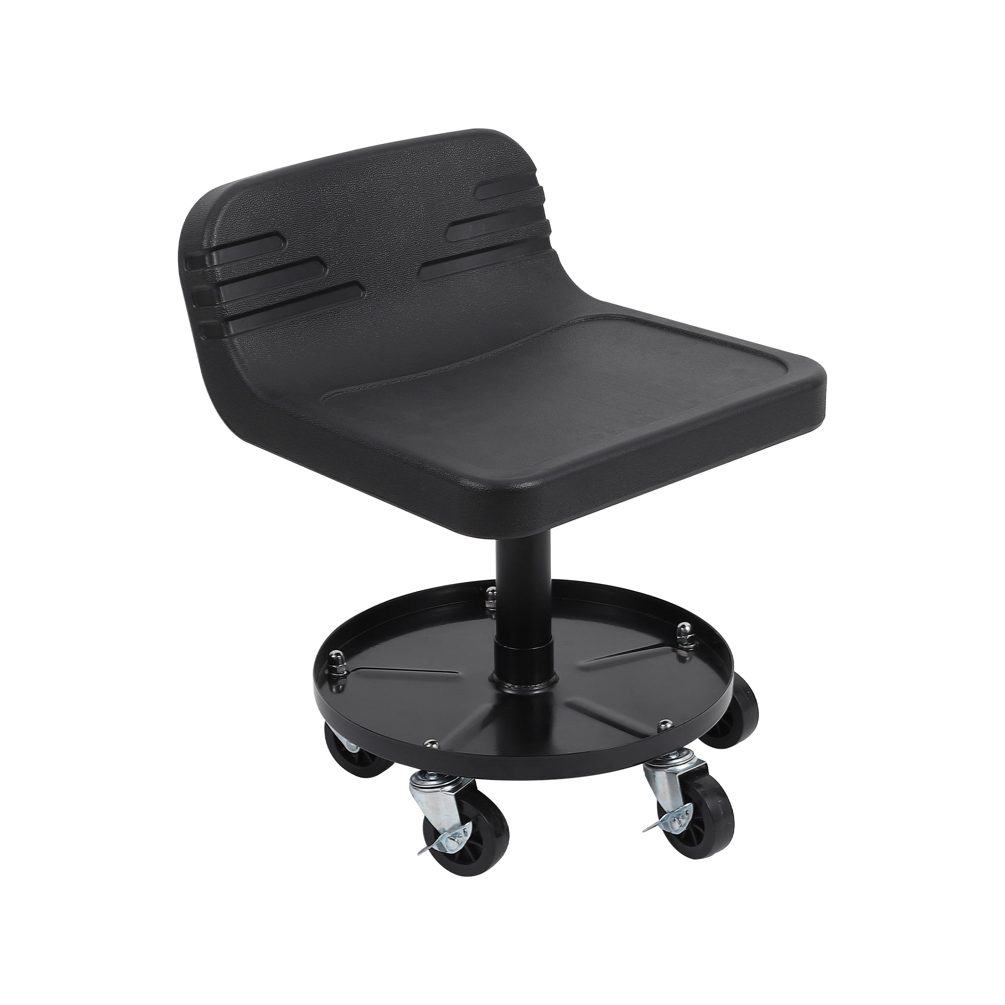 Garvee 300-Pound Capacity Telescoping Tractor Seat With Parts Tray Adjustable Height Steel Tool Tray Premium Comfort