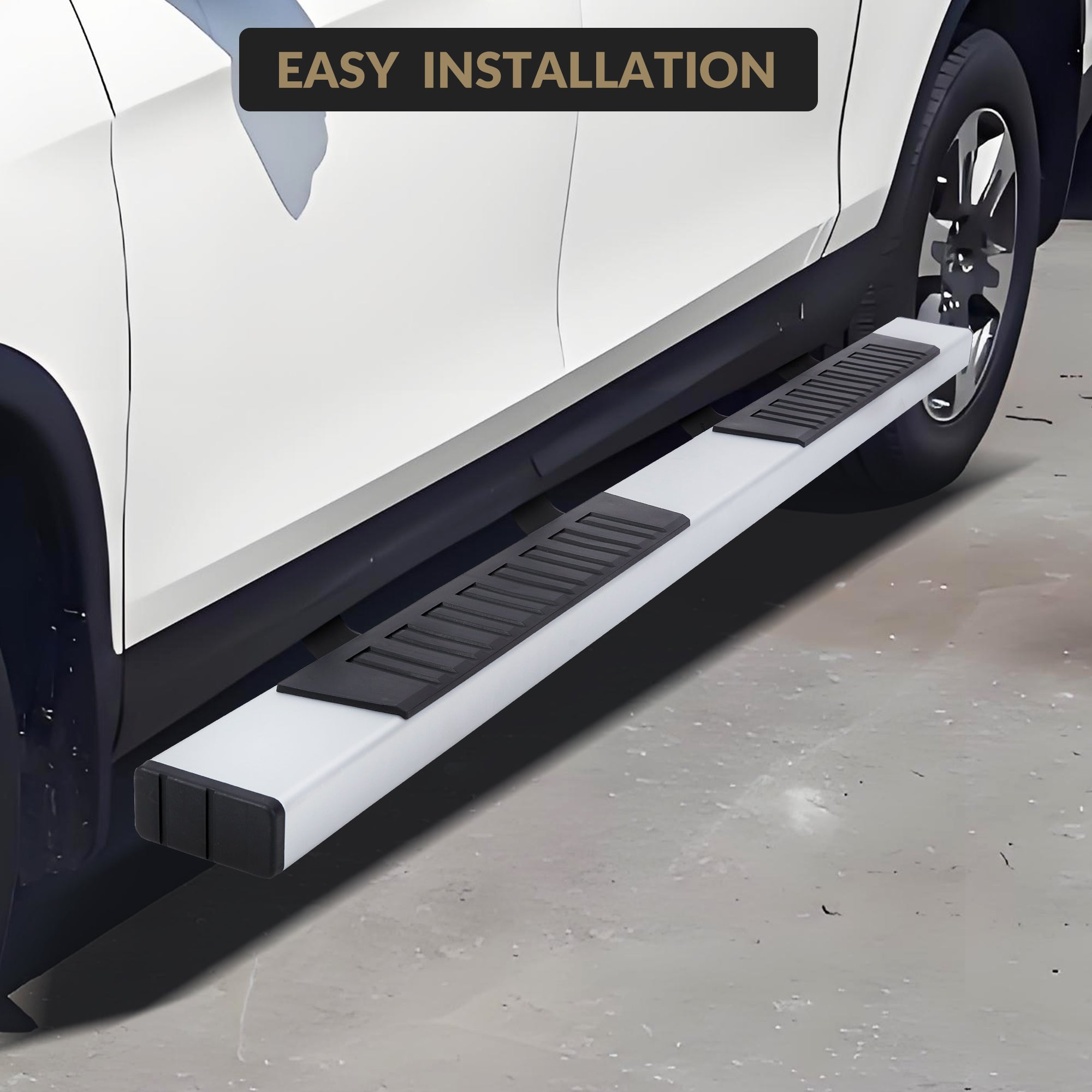 Garvee 6" Wide Running Boards Stainless Steel Side Steps Nerf Bars for 2019-2024 Silverado/Sierra 1500 & 2500/3500 HD Extended/Double Cab