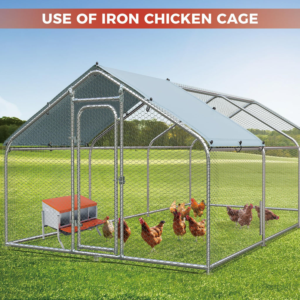 Garvee Heavy-Duty Metal Chicken Nesting Box for Easy Egg Collection - 4 Compartments with Removable Trays - Wall Mountable with Bracket Legs - Durable Poultry Coop Accessory, Orange Color, Four Grids + Bracket