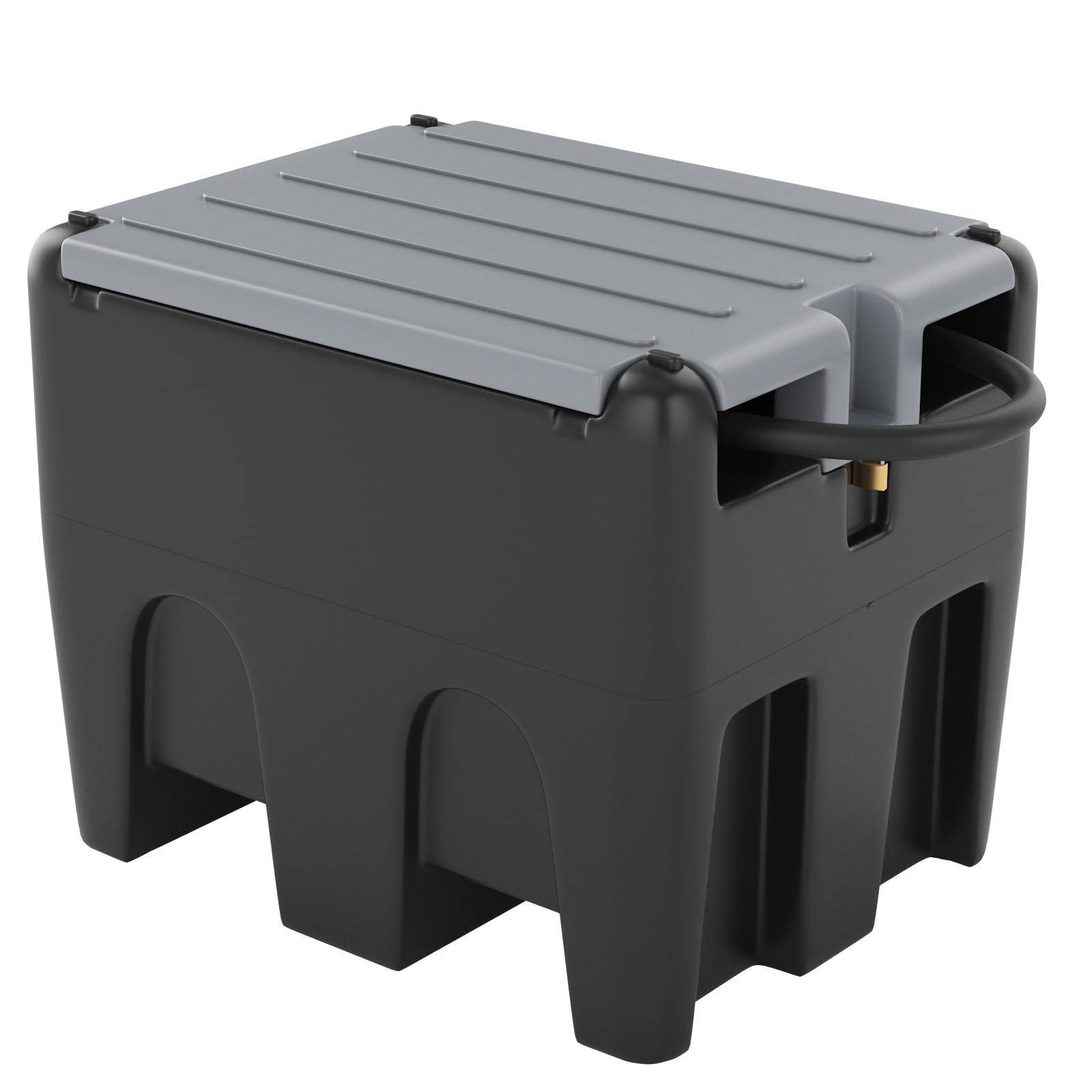 Garvee 116 Gallon Portable Diesel & Gasoline Fuel Tank with 12V Electric Pump, Auto Shut-Off Nozzle, Heavy Duty PE, Dual Filtration, Forklift Pockets, Marine & Farm Use
