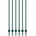Garvee 6 ft Metal Fence Posts U-Channel Design Heavy Duty Steel Q235 Carbon Powder-Coated Green Adjustable Tabs Garden Farm Outdoor