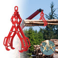Garvee 28In Log Lifting Tongs with 4 Claw Timber, 360° Swivel, Heavy Duty Steel, Anti-Slip, Adjustable 3-32 Inch Opening, for Tractors & Firewood