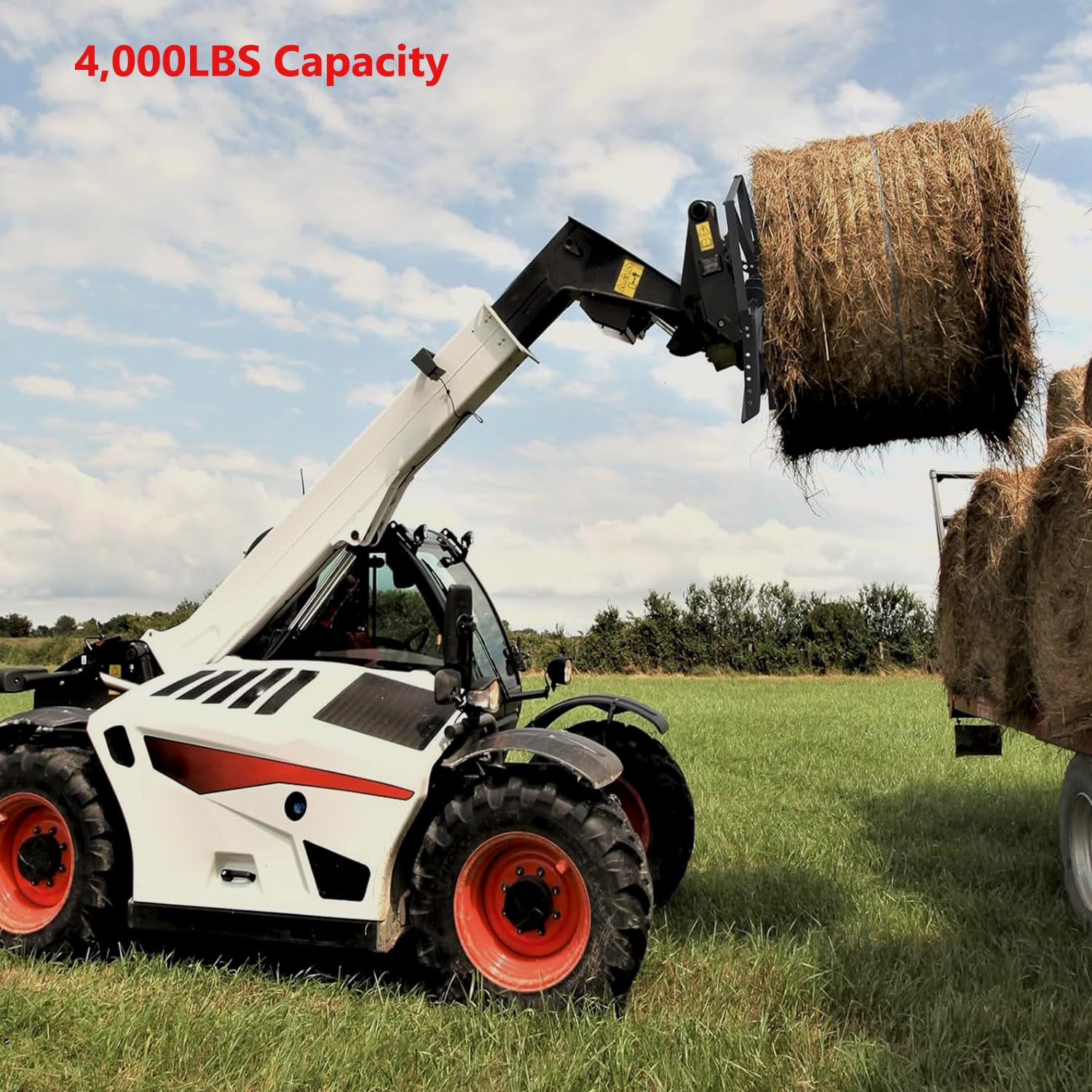 Garvee Skid Steer Pallet Fork Frame Attachment 4000 Lbs Capacity Quick Tach 48" Steel Adjustable Forks Universal Fit
