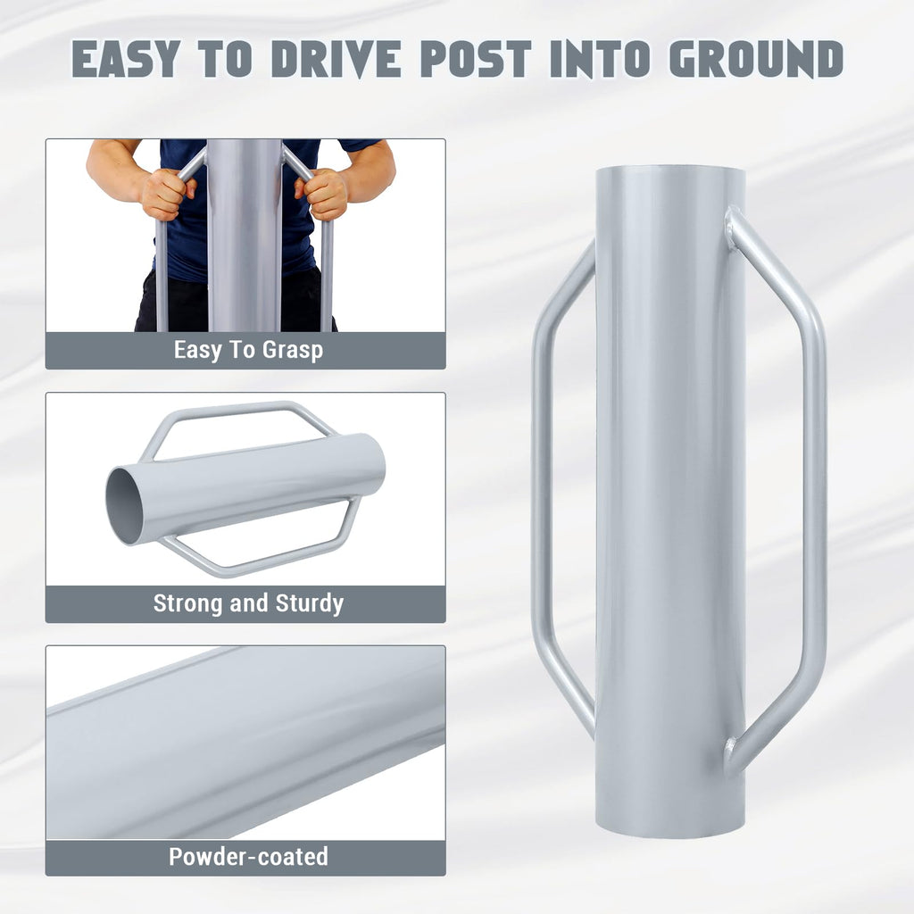 Garvee 30LB Metal Fence Post Driver T-Post Pounder Heavy Duty Steel with Handle Comfortable Grip for Fence Installation