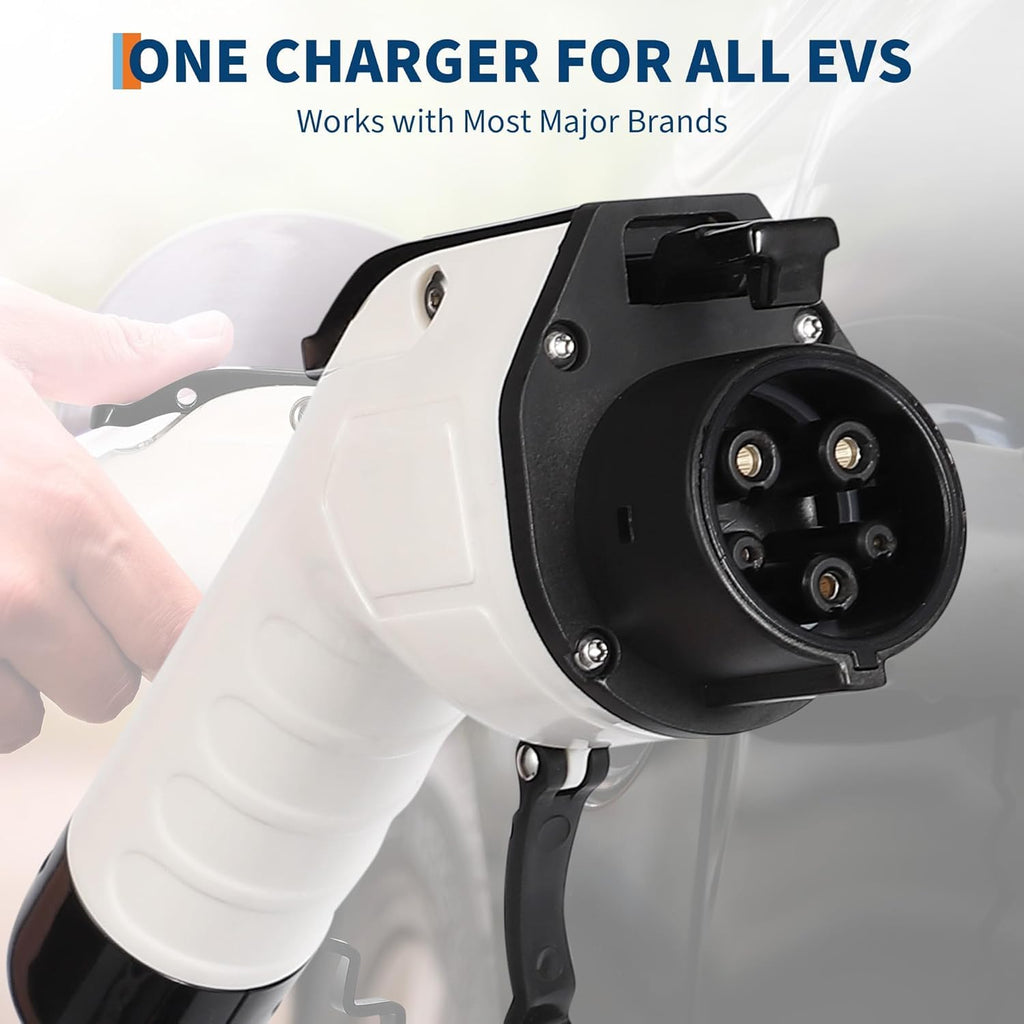 Garvee Level 1 EV Charger 15A 110V NEMA 5-15 Plug Adjustable Current & Timer UL TUV Certified 25ft Cable Portable Home Use