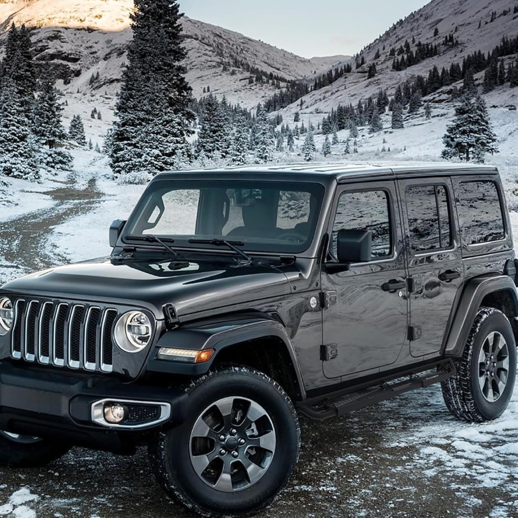 Garvee 6" Drop Running Boards for 2007-2018 Jeep Wrangler JK 4 Door, Black Powder Coated Side Step Bars