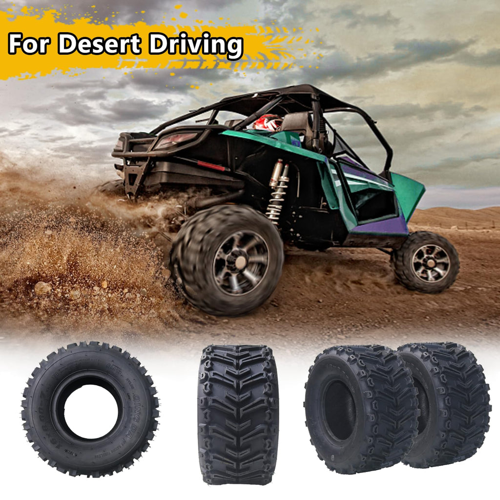 Garvee Set of 2 ATV All-Terrain Tires 16X8-7 4PR Tubeless Nylon 6-Ply Abrasion Resistant Enhanced Traction Off-Road Trail Sand Mud