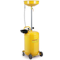 Garvee 20 Gallon Waste Oil Drain Tank Portable Air-Operated Adjustable Height Steel Oil Drainer with Wheels Automotive Workshop Use