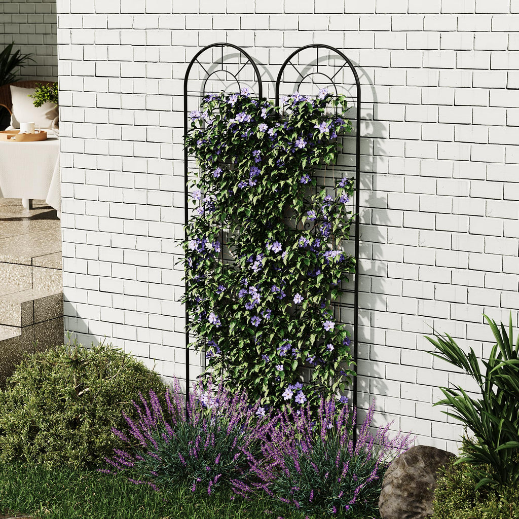 Garvee 4 Pack No Dig Dog Fence Panels - 55 Inch Tall Rustproof Animal Barrier with Gate - Decorative Garden Fence for Yard Patio