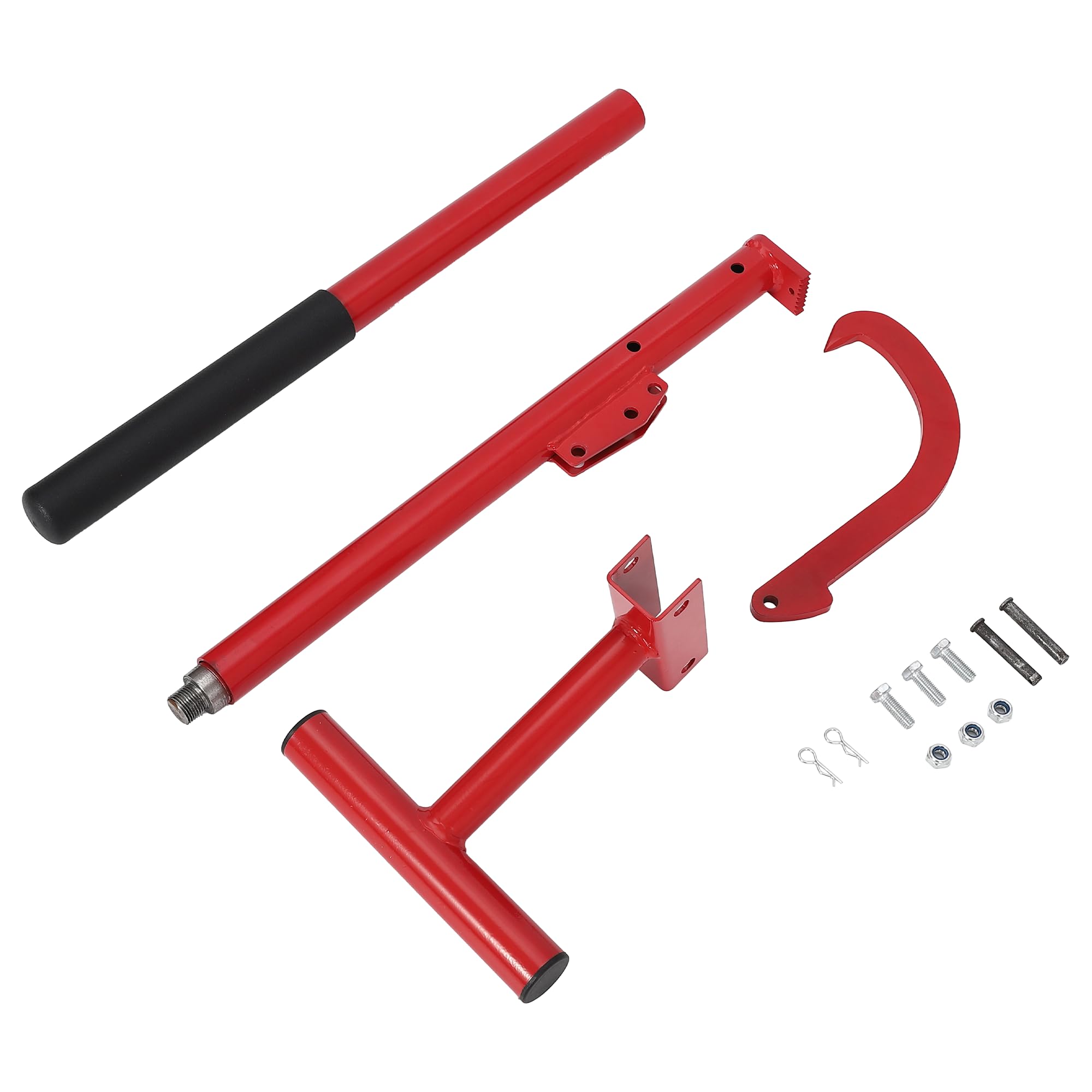 Garvee 48" Cant Hook Logging Tool with Rubber Grip, Adjustable Heavy-Duty Steel Log Roller, Powder-Coated Carbon Steel, Ergonomic Handle, Forestry Logging