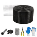 Garvee Solar Panel Critter Guard Mesh 6”x100' PVC Coated Wire Heavy Duty ½-Inch Grid with Clips, Cable Ties, Gloves, Pliers for Outdoor Pest Protection