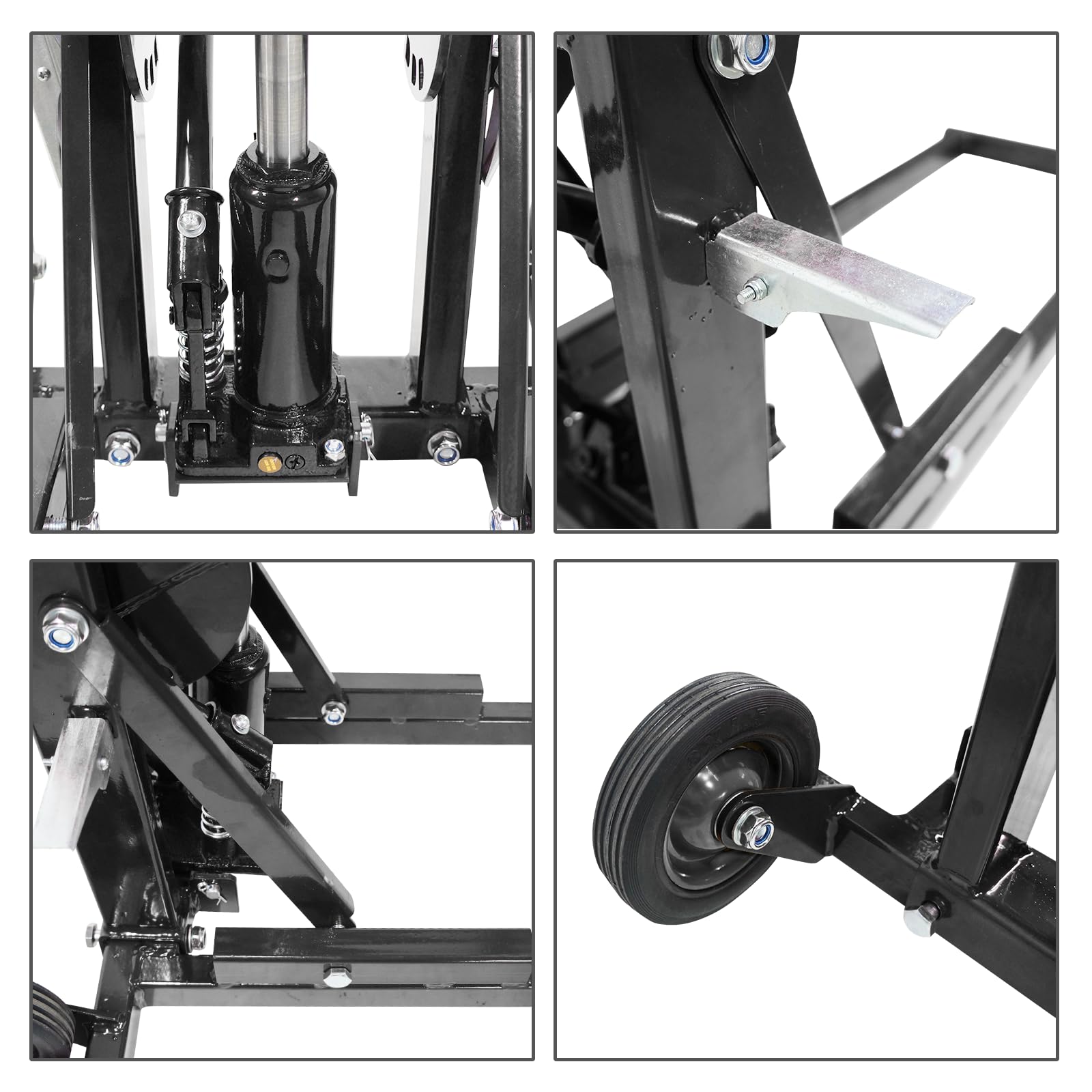 Garvee 550 lbs Lawn Mower Lift Jack for Riding Mowers, Adjustable Fit, Durable Steel, Secure Lock, Fits Lawn Tractors & Zero Turn Mowers, Garage Use