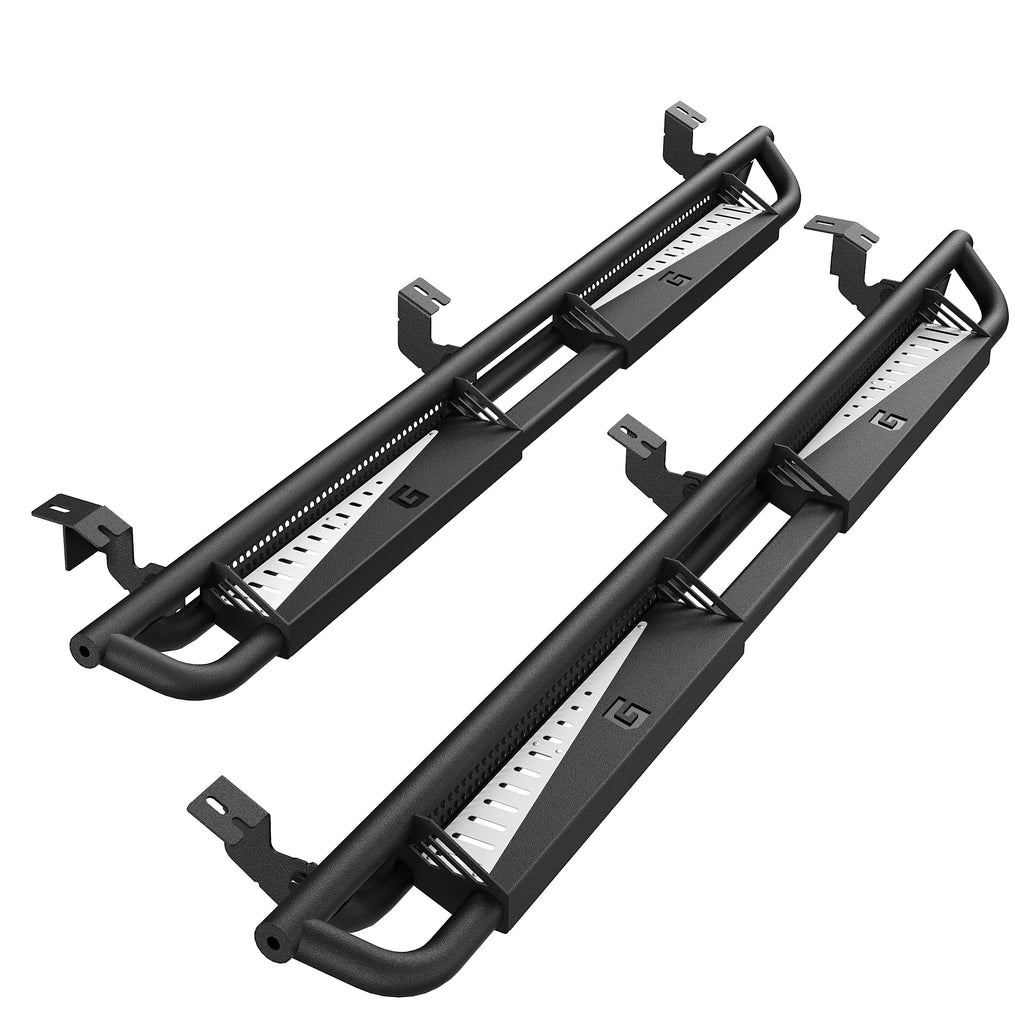 Garvee 6" Running Boards for 2005-2023 Toyota Tacoma Double Cab, Bolt-On Steel Side Steps, Non-Slip Textured Surface, Black Powder Coated Direct Fit Nerf Bars
