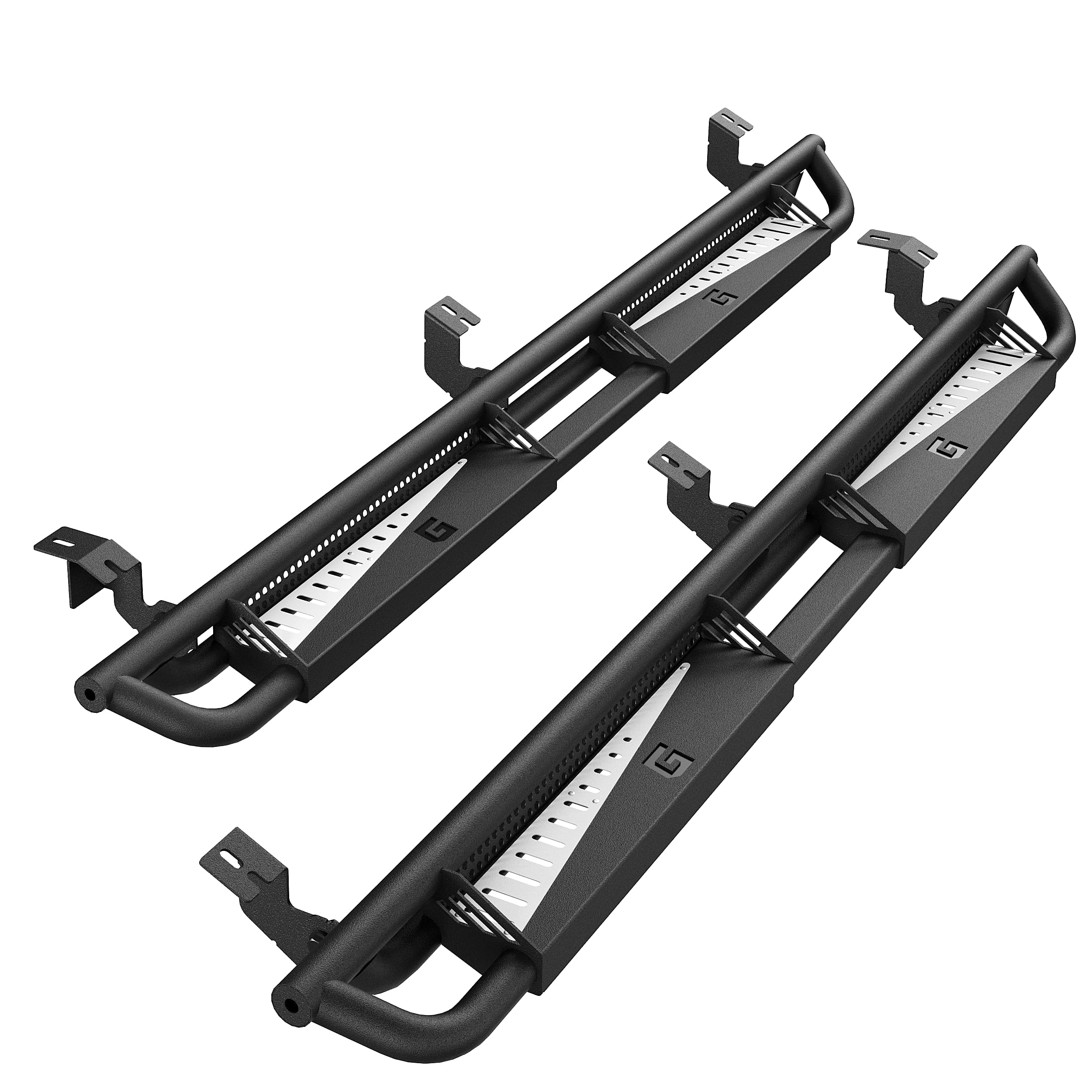 Garvee 6" Running Boards for 2005-2023 Toyota Tacoma Double Cab, Bolt-On Steel Side Steps, Non-Slip Textured Surface, Black Powder Coated Direct Fit Nerf Bars