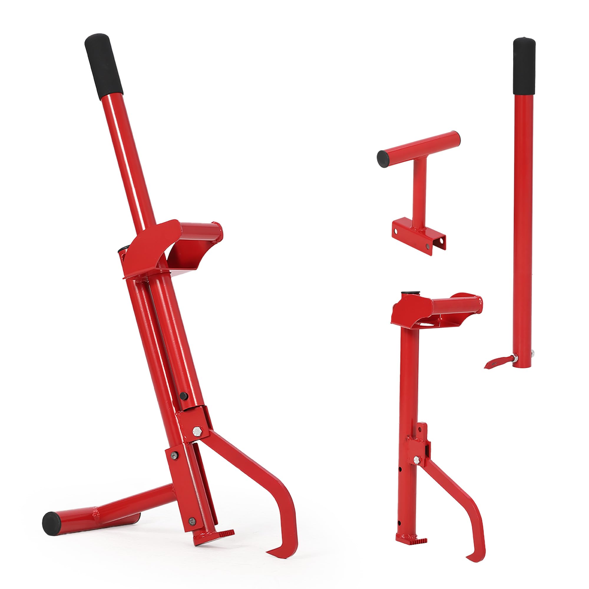 Garvee 3-IN-1 Logging Tool Cant Hook Log Hauler Timberjack Carbon Steel Red Durable Versatile Firewood Harvesting